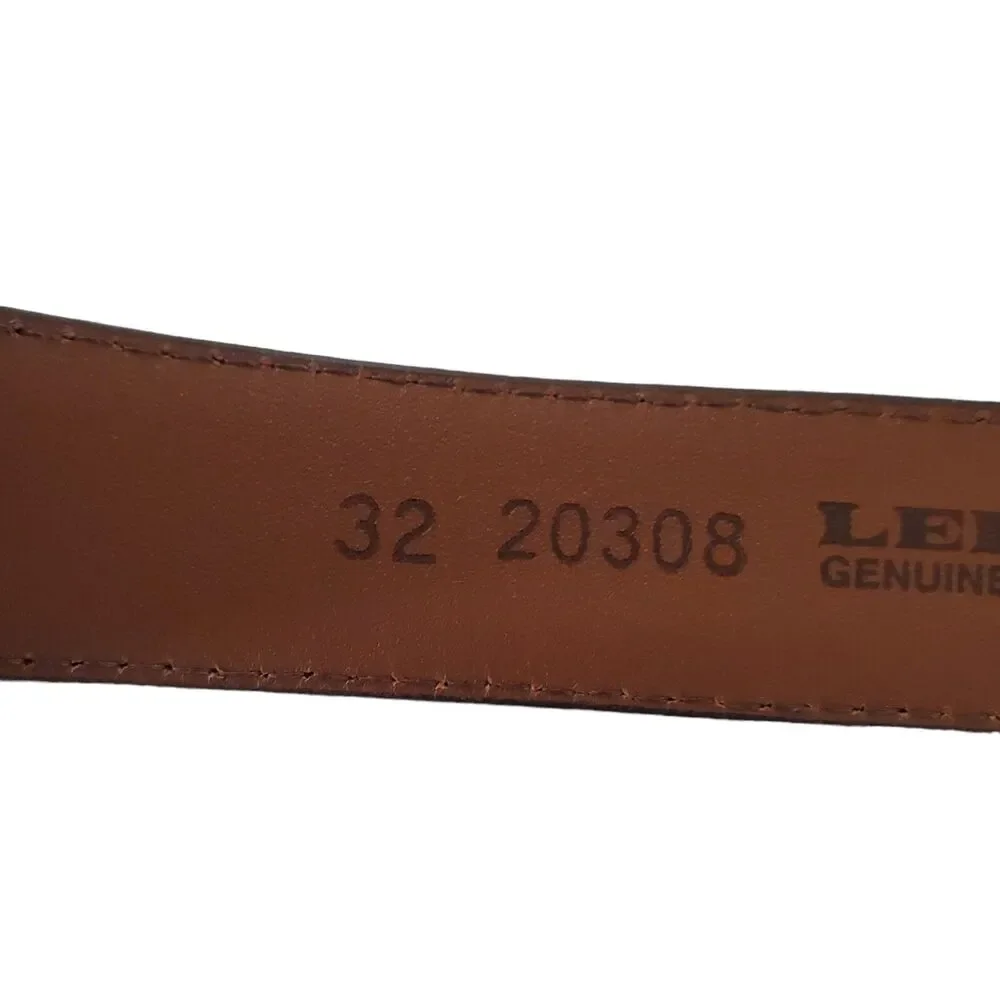 Leegin Genuine Leather Belt Brown Men's Size 32 Handcrafted in‎ USA 20308